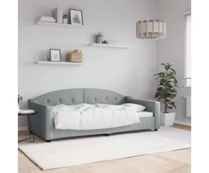 Lova Sofa, šviesiai pilkos spalvos, 90x190cm, audinys