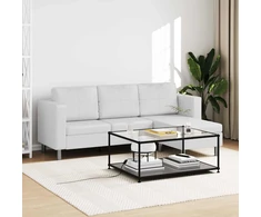 Fotelis Sofa, trivietė, dirbtinė oda, balta