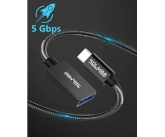 Solmimi usb c į a 3.0 adapteris nešiojamam kompiuteriui, planšetiniam kompiuteriui, mobiliajam telefonui su type-c prievadu, otg type c kabelis, suderinamas su klaviatūra, pele, atminties kortele ir kitais usb įrenginiais - 1.2 m