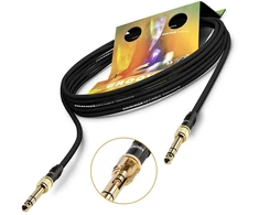 Sommer Cable 2,5 m patch adapterio kabelis 6,3 mm / 3,5 mm lizdas su adapteriu nuo 6,3 mm iki 3,5 mm Hicon Hi-j3563s Gohm-0250