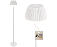 Sompex Briloner Riffle Led belaidis grindų šviestuvas Ip44 su jutikliniu valdymu, 19 x 124 cm, reguliuojamas ryškumas, atminties funkcija, keičiama baterija, grindų šviestuvas su baterija, skaitymo lempa, svetainės lempa, Vokietijos dizaino apdovanojimo laimėtoj