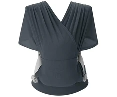 Sonarin kvėpuojantis ergonomiškas tampri kūdikio nešyklė-slingas lengvas nešiojamas kūdikio nešiojimo sistemos slingas naujagimiams ir vaikams iki 15 kg (pilka)