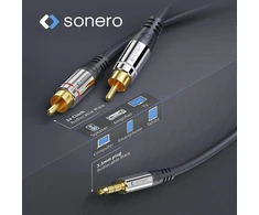 Sonero Premium 15m Rca į Jack 3.5mm Audio Kabelis