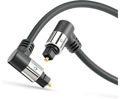 Sonero Premium Optinis Toslink Kabelis 5m, Paauksuoti Jungtys, 2x90°