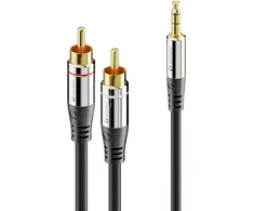 Sonero S-ac600-050 Audio adapteris 5m, 3.5mm Jack į 2x Rca, paauksuoti kontaktai