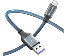 Sonero Usb-c į Usb-a įkrovimo laidas, 2m, 5v/5a, pilkai-mėlynas