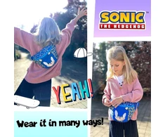 Sonic The Hedgehog juosmens krepšys berniukams, reguliuojamas dirželis, lengvas juokingas juosmens krepšys, kelioninis krepšys vaikams, krepšys per petį su reguliuojamu dirželiu, juosmens krepšys vaikams, mėlynas, 25cm*7, mėlynas, vieneto dydis, juosmuo