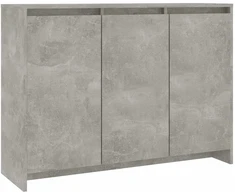 Šoninė spintelė, betono pilka, 102x33x75cm, apdirbta mediena