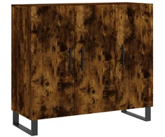 Šoninė spintelė, dūminio ąžuolo, 90x34x80cm, apdirbta mediena
