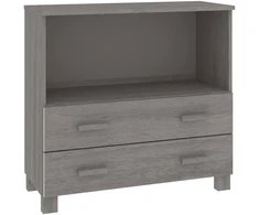 Šoninė spintelė HAMAR, šviesiai pilka, 85x35x80cm, pušis