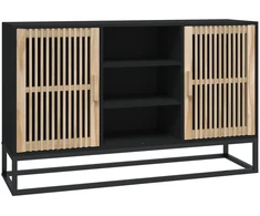 Šoninė spintelė, juodos spalvos, 105x30x65cm, apdirbta mediena