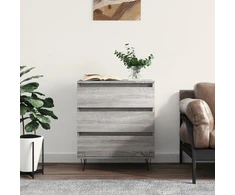 Šoninė spintelė, pilka ąžuolo, 60x35x70cm, apdirbta mediena