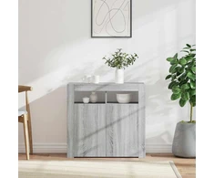 Šoninė spintelė su LED apšvietimu, pilka ąžuolo, 80x35x75cm