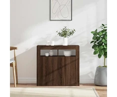 Šoninė spintelė su LED apšvietimu, ruda ąžuolo, 80x35x75cm