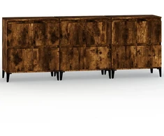 Šoninės spintelės, 3vnt., dūminio ąžuolo, 60x35x70cm, mediena