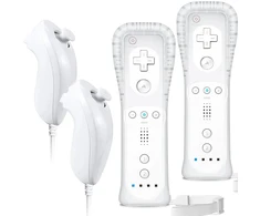 Sonviee Nuotolinio valdymo pultas, skirtas Wii su Nunchuck valdikliu, pakaitinis nuotolinio valdymo pultas, skirtas Wii su silikoniniu dėklu ir riešo dirželiu, be Motion Plus