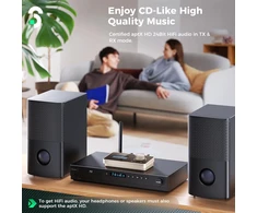 Automagnetola Soomfon Aptx Ll &amp; Hd bluetooth 5.2 siųstuvas-imtuvas, 3-in-1 hifi bluetooth adapteris siųstuvas-imtuvas televizoriui, stereo sistemai ir ausinėms, garso valdymas, dvigubas ryšys, aux/optical/rca