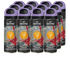 Soppec Fluorescenciniai purškiami Tp dažai, violetinė spalva, 12 vnt.