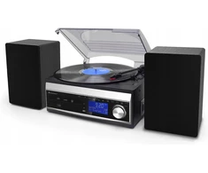 Muzikinis centras Soundmaster Mcd1820sw stereo sistema su patefonu, įrašymu, skaitmeniniu Fm radiju, Usb