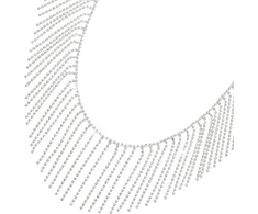 Sourcing map 1 jardas kalnų krištolo kutų apdaila deimantų kristalų kutų apdaila amatams, nuotakos papuošalų dekoracijoms, krepšių dekoravimui, siuvimui, 8 cm pločio