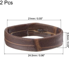 Sourcing map 2 vnt. Pu odos kilpų pakaitinis laikiklis laikrodžio dirželiui, 21 mm, tamsiai ruda