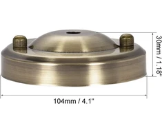 Sourcing map 3 x retro stiliaus šviestuvo gaubto rinkinys, pakabinamas šviestuvas, lubų plokštė 104 mm, 4.1 colio, bronzinė