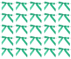 Sourcing map 50 mini kaspinėlių pakuotė, 9 cm spiraliniai kaspinėliai, mini satino audinio kaspinėlių gėlių kaspinėliai rankdarbiams, siuvimui, vestuvėms, gimtadienio vakarėliui, žali