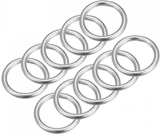 Sourcing map apvalūs žiedai suvirinti o-žiedai 316 nerūdijantis plienas 25 mm (0,98 colio) id 4 mm storio, 10 vnt.