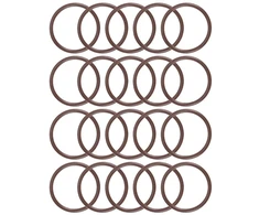 Sourcing map fluoroelastomerinės gumos o-žiedų rinkinys, 20 vnt., 26 mm išorinis skersmuo, 22 mm vidinis skersmuo, 2 mm plotis, metrinis fkm sandariklis