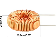 Sourcing map horizontalus toroidinis magnetinis induktyvumas vienasluoksnis laidas 220uh 5a ritė, 10 vnt.