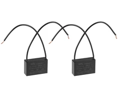 Sourcing map lubinio ventiliatoriaus kondensatorius Cbb61 2.5uf 250v ac 2 laidų metalizuoto polipropileno plėvelės kondensatorius 37 x 24 x 13 mm, skirtas elektrinio ventiliatoriaus siurblio variklio generatoriui, 2 vnt.
