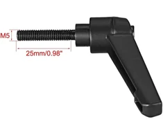 Sourcing map m5 x 25 mm sriegio paspaudžiamo mygtuko reketinis reguliuojamas rankenos vyriškas sriegio varžtas de