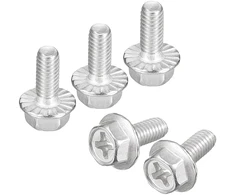 Sourcing map Phillips šešiabriaunių flanšinių varžtų rinkinys M4 x 10 mm, 30 vnt., nerūdijančio plieno 304, šešiabriaunė galvutė
