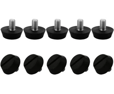 Sourcing map reguliuojamos baldų kojelės m6 x 10 x 20 mm, 10 vnt., reguliuojamos pasvirusios išlyginimo kojelės, grindų apsauga
