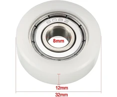 Sourcing map rutulinio guolio skriemulio rinkinys, baltas, 8 x 32 x 12 mm de, 4 vnt.