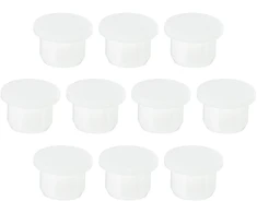 Sourcing map silikoninės gumos skylės kamščiai, minkšti lankstūs kamščiai 13–14 mm, balti, 10 vnt.