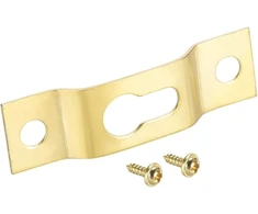 Sourcing map skylės formos pakabinimo plokštelė 40 mm x 11 mm rėmo kabliukas su varžtais auksinės spalvos 50 vnt.