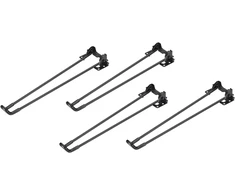 Sourcing map Sulankstomos stalo kojos, 4 vnt., 35 cm (13,8 colio) metalinės sulankstomos stalo kojos baldų "pasidaryk pats" projektams, juodos