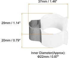 Sourcing map T8 U formos laikikliai Led šviestuvų juostų spaustukai vamzdžių spaustukai nerūdijančio plieno Led juostų spaustukai vamzdžių spaustukai fluorescencinių lempų laikikliams balti, 12 vnt.