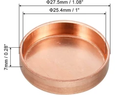 Sourcing map varinis galinis dangtelis, vamzdžių jungtis, suvirinimo jungtis, 25,4 mm, 1 colis, 4 vnt.