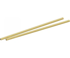 Sourcing map žalvarinis apvalus vamzdis 2.5 mm išorinis skersmuo 0.5 mm sienelės storis 100 mm ilgio vamzdžio žarna, 2 vnt.