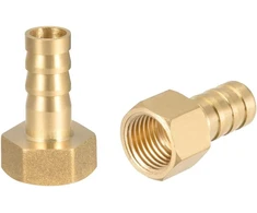 Sourcing map žalvarinis spygliuotas vamzdžio kištuko adapteris 10 mm spygliuotas x 1/4 colio g lizdo vamzdis, 2 vnt.
