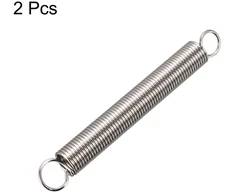 Sourcingmap 67mmx10mmx1.1mm metalinė dvigubo kablio įtempimo spyruoklė sidabro spalvos 2vnt