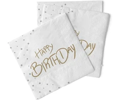 Sovie Horeca Servetėlės "happy Birthday" (taškai) Šventės vakarėliui 33 x 33 cm, 100 vnt.