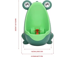 Spacnana vaikiškas pisuaras, treniruoklis pisuaras, juokingas taikinys plastikinis sieninis puoduko treniruoklis berniukams ir mažyliams (žalias)