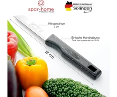 Spar-home® Solingen peilių rinkinys iš 12 dalių - aštrus daržovių peilis, nerūdijantis virtuvinis peilis, vaisių peilis, skutimo peilis, pjaustymo peilis, universalus peilis (juodas-12)