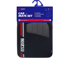 Sparco Spcf508rd juodos ir raudonos spalvos kilimėlių komplektas, 4 vnt., raudonas