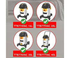 Spares2go siurbimo žarna, dulkių siurblio priedai, žarna, skirta Titan Ttb774vac 16l Ttb775vac 20l Ttb776vac 30l Ttb777vac 40l dulkių siurbliui (2m)