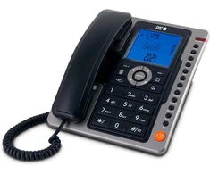 Spc Office Pro stacionarus telefonas su dideliu apšviestu ekranu, maitinamas baterijomis, 7 atminties lizdai, skambintojo Id ir laisvų rankų įranga - juodas, 124641