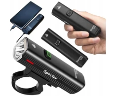 Specter dviračio žibintas 1000lm 4800mah led galingas powerbank